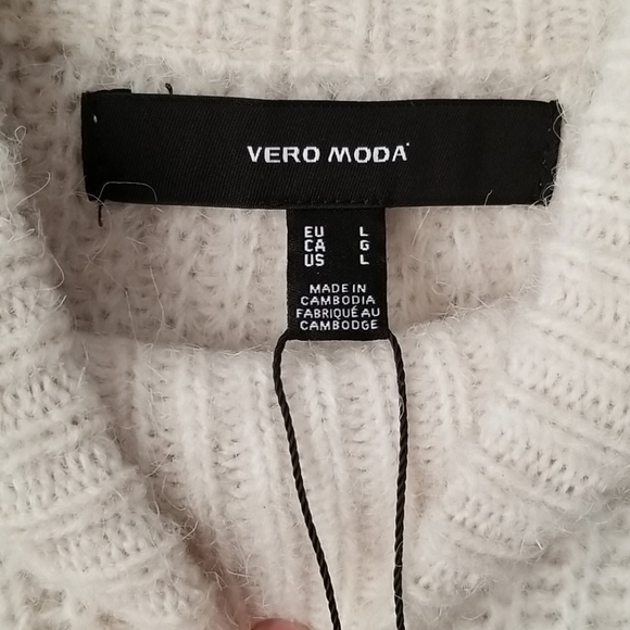 💕Vero Moda Highneck Whool Bishop Sleeve Shirt - Picture 6 of 6